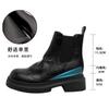 Processamento e Personalização de Botas Curtas Oem Oem para Mulheres com Altura Aumentada, Couro Bovino Lavado, Botas Chelsea com Aspecto Desgastado, Botas Forradas com Lã para Outono e Inverno