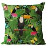 Capa de Almofada Amazon Linho Planta Flamingo Capa de Almofada Simples Suporte para Costas de Sofá Capa de Almofada de Cintura Capa de Almofada