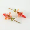 Decoração de Buquê de Grama Dourada Artificial Materiais de Flores Pequenas Arranjo de Parede de Flores para Casamento DIY Flores Artificiais Coloridas Cabeças de Flores Artificiais