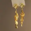 Aretes de Flor Gota de Aceite de Aguja de Plata Simples Dulces Frescos de Botón Versátiles Moda Elegantes Pendientes al por Mayor para Mujeres