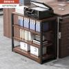 Armário de armazenamento para impressora pequeno apartamento prateleira de mesa de escritório estante de armazenamento móvel de piso suporte para gabinete de computador