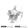 Aço Inoxidável Pingente Oco de Duas Aberturas Coração Estrela de Cinco Pontas Pulseira Colar Joias Conector Artesanal Acessórios