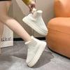 2026 Comercio Exterior Transfronterizo Otoño e Invierno Nuevas Botas de Nieve de Suela Gruesa para Mujer, Zapatos de Algodón Cálidos con Forro de Felpa Añadido, Botas de Algodón sin Cordones de Punta Redonda Talla 43
