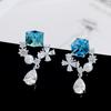 Brincos de Borboleta de Zircônia Cristal de Moda de Luxo Leve Agulha de Prata s925 Brincos Elegantes de Nicho Avançado