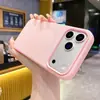 Funda para Teléfono Móvil Magnética de Círculo Fino con Textura de Cuero que se Siente en la Piel Adecuada para Apple 17Promax Color Puro Agujero Grande 11 Anticaídas 15/16/12