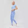 Jeans de Mujer Independientes Europeos y Americanos Lavados Desgastados Ultra Suaves de Cintura Alta Elásticos Ajustados Estilo Europeo y Americano 2024 Transfronterizos