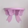 Prateleira de Parede para Decoração de Quarto Feminino, Sem Furos Rosa Estilo Japonês Rack de Armazenamento de Parede Bow Soft Girl