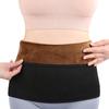 Entrenador de Cintura de Invierno de Alta Elasticidad con Felpa Cilíndrica, Soporte de Cintura Engrosado de 36 mm, Color Café Deportivo, Forro Térmico de Doble Capa