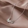 {Duas Borboletas} Colar Versátil Super Fada da Moda Luxo Acessível Elegante High-End Colar de Clavícula Joias Doces e Gentis