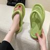 Candy Color Flip-Flops Mulheres Verão Atacado Soft Bottom Moda Casais Praia Estudantes Exterior Wear Sandálias Flat