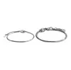 Pulsera para pareja para hombre y mujer un par de regalo de San Valentín tendencia de moda simple cadena lisa amantes pulsera cadena hueso de serpiente