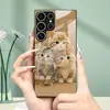 Adecuado para funda de teléfono Samsung S26ULTRA con tres gatitos lindos, cubierta protectora S24, funda de vidrio templado A57, A07