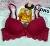 Fornecimento Direto da Fábrica Rendas Europeias e Americanas Lingerie Sexy Feminina Sutiã Push-Up com Aro Copo Fino Manyilan