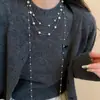 Collar de perlas largas irregulares, estilo francés, ligero, de lujo, elegante, de lana, con cadena, sencillo, de alta gama, al por mayor, para mujer.