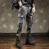 Calças de Trabalho Masculinas Estilo Americano, Marca da Moda, Corte Solto, Forradas com Fleece, Calças Casuais Versáteis, Multibolsos, Calças Jogger para o Trabalho