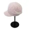 Nueva Gorra de Pico Tejida para Otoño e Invierno, Cálido Sombrero de Lana con Pelo de Conejo para Mujer, Sombrero de Lana con Lentejuelas, Moderno y Versátil, Hace que la Cara Parezca Más Pequeña