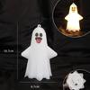 Sombrero amarillo morado de Halloween muletas fantasma fantasma luz decoración de pastel para hornear traje columpio enchufe fila de tarjetas