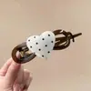 Elegante y sofisticado accesorio para el cabello de pinza de plátano para dar volumen al cabello, pinza de pelo de cola de caballo a la moda, pasador de lunares dulces estilo coreano