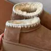 Primer Encuentro Botas de Nieve de Suela Gruesa Forradas de Lana para Mujer Estilo Nuevo Invierno 2026 Zapatos de Algodón con Piel Cálida del Noreste Más Vendidos