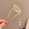 Nuevo Pasador de Pelo Retro Estilo Chino con Borla de Perlas para Mujer, Elegante Pasador en Forma de U, Adorno para el Cabello con Falda Mamian, Accesorio para el Cabello de Estilo Antiguo