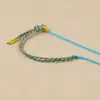 Pulsera de Media Cuenta y Media Cuerda Tejida a Mano, Nueva Tendencia Nacional Cuerda de Mano Semi-Terminada, Pulsera Original Pulsera de Cuentas DIY