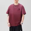 Camiseta Manga Longa Lavada Degradê Pesada 300g Verão 2026 Masculina Tendência Nacional Estilo Americano Japonês Casual