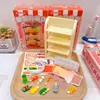 Nuevo Gabinete Dispensador Creativo DIY Mini Supermercado Accesorios en Miniatura Casa de Muñecas Escena Juguetes para Casa de Juego Hechos a Mano