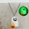Aretes de Halloween Fantasma Luminoso 3D Calabaza Dulce de Maíz Colgante Collar Joyería de Halloween