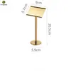 Portamenús de acero inoxidable, porta números de mesa, portatarjetas para mesas de banquete, estantes para exhibición de comida en buffets, tarjetas de mesa para bodas.