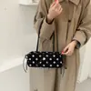 Bolso de axila con lazo de lunares estilo coreano para mujer, nuevo bolso baguette retro de gamuza 2026, bolso de mano y bolso de hombro de otoño