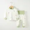 Mono de conejo para bebé, categoría de algodón, manga larga, broche en el hombro, protección alta de la cintura para niños, ropa interior, ropa para el hogar