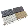 Billetera Larga para Mujer al por Mayor Chicas Nuevo Clásico Marrón Estampada Doble Capa Cremallera Cartera Billetera de Gran Capacidad
