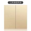 Panel Internacional de Enchufe e Interruptor Eléctrico Toma de Pared Doméstico Oculto 86 Oro Champán Panel Grande Tres Orificios