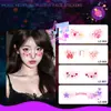 Festival de Música Carnaval Tatuagem Facial Imitação Adesivo à Prova d'Água e de Suor Divertido e Fofo Blush de Celebridade da Internet Maquiagem Vibrante para Performance