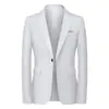 Comercio Electrónico Transfronterizo AliExpress Nuevo Estilo Traje de Hombre Ropa de Abrigo Talla Europea Solapa Simple Un Botón Traje Casual Individual para Hombre