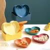 Plato para Escupir Huesos de Dibujos Animados para Escritorio del Hogar Plato Creativo de Concha Manzana Pequeño Plato de Amor Plato para Frutas Snacks Frutas Secas de Sala de Estar