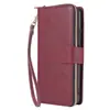 Funda de Cuero para Huawei P40 Lite Modelo Europeo con Nueve Cremalleras Nova7I Malasia/Y7P Teléfono con Tarjeta