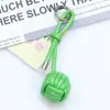 Llavero Colgante Bola Trenzada de Cordón de PU Creativo Elegante Simple Anillo para Llave de Coche Colgante para Bolso de Hombre y Mujer