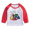 Meninos e meninas camiseta de manga comprida top outono nova camisa infantil coreana estilo inferior primavera e outono roupas infantis de algodão