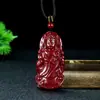Colgante Morado Dorado al por Mayor Colgante del Año Zodiacal de Guanyin Cinabrio Natural Buda Collar Masculino Fabricante al por Mayor