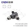 Conector M12 Zhengcheng Adaptador L I 3PIN4D5B código 8 enchufe de aviación impermeable macho y hembra de 12 núcleos