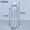 Botellas de plástico transparentes de 50, 100 y 300 ml con tapa sellada, para subenvasado, granular, de muestra y líquidas.