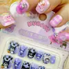 Pegatinas para Uñas de Dibujos Animados Infantiles con Relieve Tridimensional para Niñas Uñas Portátiles Tridimensionales Removibles Set de Manicura Impermeable Autoadhesivo