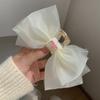 Pinza para el pelo con forma de lazo de hada, diseño de princesa con letras rosas y azules, ideal como accesorio para el pelo de mujer.