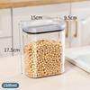 Nuevo tarro sellado para almacenamiento de granos en la cocina, de plástico transparente de alta calidad, para aperitivos, productos secos, té.