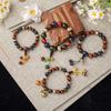 Pulseira de Glace de Areia Método Antigo Han Yuyuan Pulseira de Glace com Contas de Buda Joias Masculinas e Femininas Tom Vibrante Little Red Book
