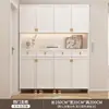 Zapatero de Madera Maciza con Banco Integrado para Uso Doméstico, Gabinete de Almacenamiento de Gran Capacidad para Entrada, Gabinete de Vestíbulo con Compartimentos