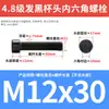 Tornillos de cabeza hexagonal grado 4.8 negros, pernos de cabeza hexagonal M4, M5, M6, M8, M10, M12, tornillos de cabeza cilíndrica de alta dureza