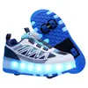 Zapatos de Ruedas Invisibles de Cuatro Ruedas Baratos para Niños, Tenis de Juguete para Niños, Patines Retráctiles de Ocho Ruedas para Niñas