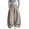 Calça Casual Feminina Primavera e Outono 2026 Nova Doce Estilo Coreano Algodão Calça de Pernas Largas para Meninas Mais Velhas Transfronteiriça